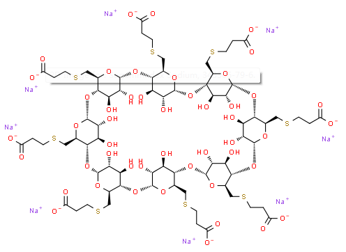 Structure of Sugammadex sodium CAS 343306-79-6