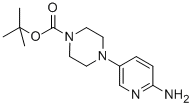 Structure of tert-Butyl 4-(6-aminopyridin-3-yl)piperazine-1-carboxylate CAS 571188-59-5