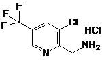 Structure of (3-chloro-5-(trifluoromethyl)pyridin-2-yl)methanamine hydrochloride CAS 175277-74-4