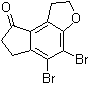 Structure of 4,5-Dibromo-1,2,6,7-tetrahydro-8H-indeno[5,4-b]furan-8-one CAS 196597-77-0