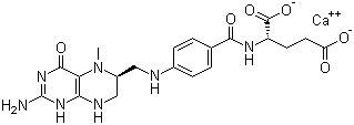 Structure of Calcium levomefolate CAS 151533-22-1