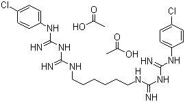 Structure of Chlorhexidine acetate CAS 56-95-1