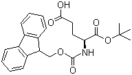 Structure of Fmoc-L-Glutamic acid 1-tert-butyl ester CAS 84793-07-7