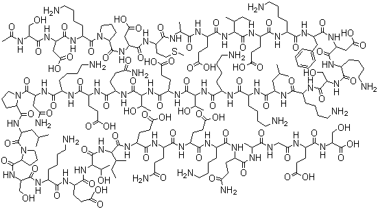 Structure of Thymosin beta 4 acetate CAS 77591-33-4