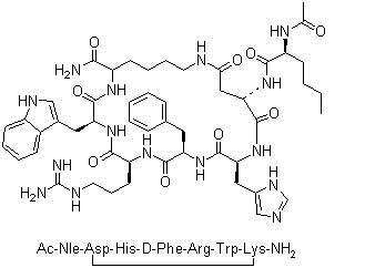 structure of Melanotan II acetate salt CAS 121062-08-6