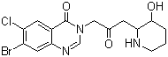 structure of Halofuginone CAS 55837-20-2