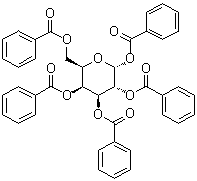 structure of 1,2,3,4,6-Penta-O-benzoylhexopyranose CAS 41545-55-5