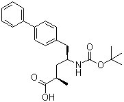 structure of (2R,4S)-5-([1,1'-biphenyl]-4-yl)-4-((tert-butoxycarbonyl)aMino)-2-Methylpentanoic acid CAS 1012341-50-2