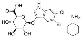 structure of 5-Bromo-6-chloro-3-indolyl-D-glucuronide cyclohexylammonium salt CAS 144110-43-0