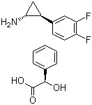 structure of 1R,2R)-2-(3,4-difluorophenyl) cyclopropanamine(S)-(carboxylato(phenyl) methyl)holmium CAS 376608-71-8