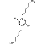 structure of 1,4-Dibromo-2,5-dihexylbenzene CAS117635-21-9