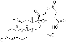 structure of Hydrocortisone hemisuccinate hydrate CAS 83784-20-7
