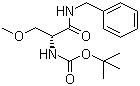 structure of (R)-tert-Butyl 1-(benzylamino)-3-methoxy-1-oxopropan-2-ylcarbamate CAS 880468-89-3