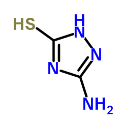 Structure of 5-amino-1H-1,2,4-triazole-3-thiol CAS 16691-43-3