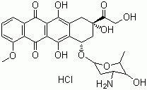 Structure of Doxorubicin HCl CAS 25316-40-9