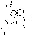Structure of Methyl (3aR,4R,6S,6aS)-4-({[(2-methyl-2-propanyl)oxy]carbonyl}amino)-3-(3-pentanyl)-4,5,6,6a-tetrahydro-3aH-cyclopenta[d][1,2]oxazole-6-carboxylate CAS 229613-93-8