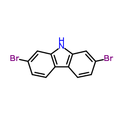 Structure of 2,7-DIBROMO-9H-CARBAZOLE CAS 136630-39-2