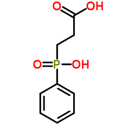 Structure of 3-Hydroxyphenylphosphinyl-propanoic acid CAS 14657-64-8
