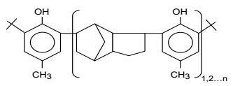 Structure of Poly(dicyclopentadiene-co-p-cresol) CAS 68610-51-5