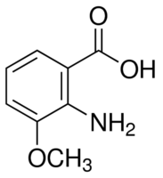 Structure of 2-amino-3-methoxybenzoic acid CAS 3177-80-8