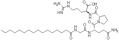 Structure of Palmitoyl Tetrapeptide-7 CAS 221227-05-0