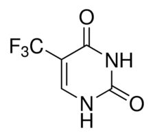 Structure of 5-(Trifluoromethyl)uracil CAS 54-20-6