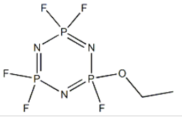 Structure of 2-Ethoxy-2,4,4,6,6-pentafluoro-1,3,5,2,4,6-triazatriphosphorine CAS 33027-66-6