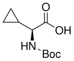 Structure of Boc-L-cyclopropylglycine CAS 155976-13-9