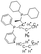 Structure-of (R)-(-)-1-[(S)-2-(Diphenylphosphino)ferrocenyl]ethyldicyclohexylphosphine ethanol adduct CAS 155806-35-2
