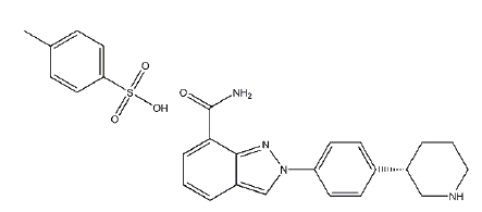 Structure of niraparib p-toluenesulfonate CAS 1038915-73-9