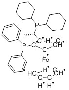structure-of(S)-(+)-1-[(R)-2-(Diphenylphosphino)ferrocenyl]ethyldicyclohexylphosphine ethanol adduct CAS 162291-02-3