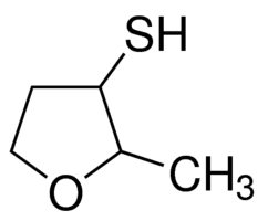 Structure of 2-Methyl tetrohydrofuran-3-thiol CAS 57124-87-5 FEMA 3787