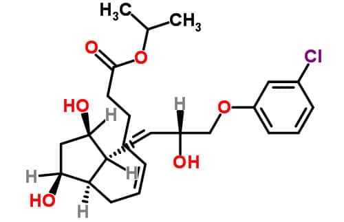 Structure of (+)-Cloprostenol isopropyl ester CAS 157283-66-4