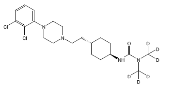Structure of Cariprazine D6 CAS N.A