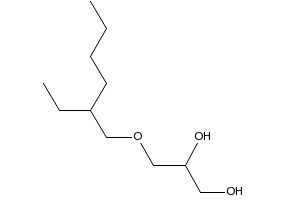 Structure of 3-[2-(Ethylhexyl)oxyl]-1,2-propandiol CAS 70445-33-9