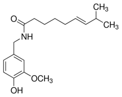 Struture of Capsaicin CAS 404-86-4