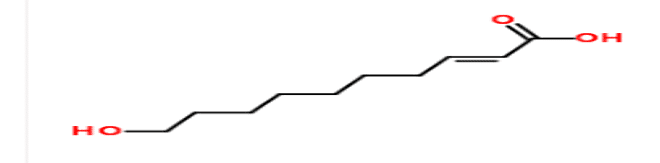 Structure of 10-Hydroxy-2-decenoic acid CAS 14113-05-4