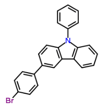 Structure of 3-(4-bromophenyl)-N-phenylcarbazole CAS 1028647-93-9