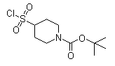 Structure of 4-Chlorosulfonylpiperidine-1-carboxylic acid tert-butyl ester CAS 782501-25-1