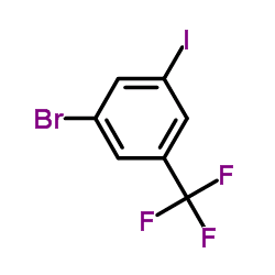 Structure of 1-Bromo-3-iodo-5-trifluoromethyl-benzene CAS 481075-59-6