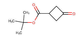 Structure of T-butyl-3-oxocyclobutanecarboxylate CAS 145549-76-4