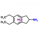 Structure of 5,6-Diethyl-2,3-dihydro-1H-inden-2-amine hydrochloride CAS 312753-53-0
