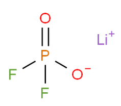 Structure of LiPO2F2 Lithium phosphorodifluoridate CAS 24389-25-1
