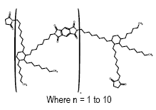 Structure of (1,2-Bis(octylmaleimide)-3-octyl-4-hexyl)cyclohexyl oligomer, BMI-9000P, Imide-extended bismaleimide oligomer CAS 921213-77-6