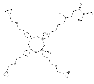 Structure of Methacryl trisepoxy cyclosiloxane CAS 921214-21-3