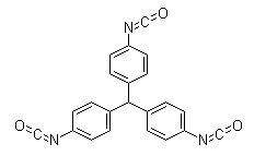 Structure of TTI Triphenylmethane-4,4’,4”-triisocyanate CAS 2422-91-5