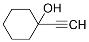 This image has an empty alt attribute; its file name is Structure-of-1-Ethynyl-1-cyclohexanol-CAS-78-27-3-1.png