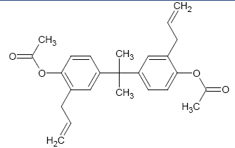 Structure of Phenyl ester epoxy curative hybrid of diallyl bisphenol A CAS 107466-61-9