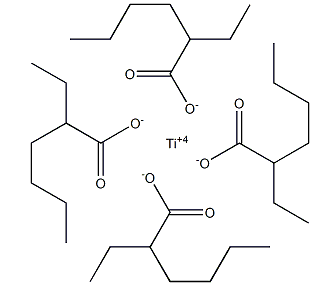 Structure of Titanium Octoate CAS 3645-34-9