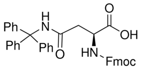 Structure of Fmoc-Asn(Trt)-OH CAS 132388-59-1